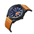 CURREN 8298 Relojes deportivos casuales Reloj de pulsera de cuero militar de lujo de primeras marcas Reloj de hombre Reloj de pulsera cronógrafo de moda Reloj